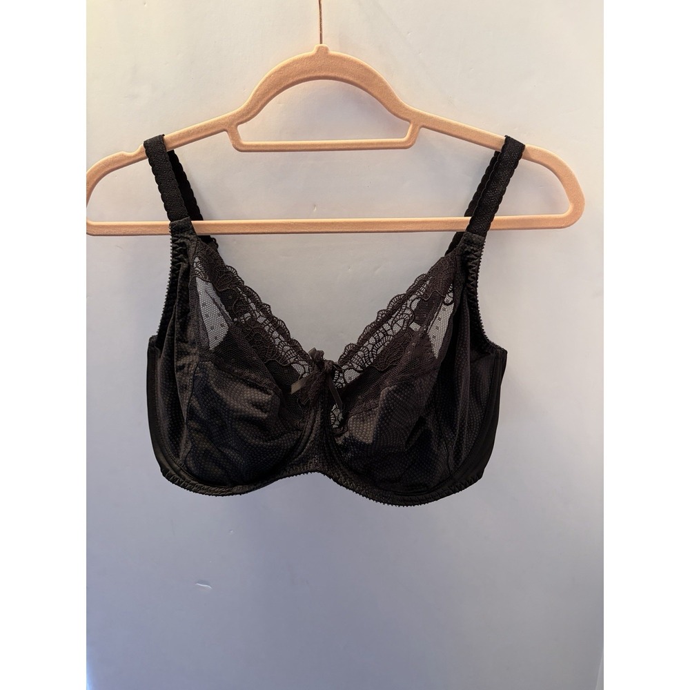 Empreinte Erin 07148 Underwire Full Cup Bra 36F Black Lace French Luxury